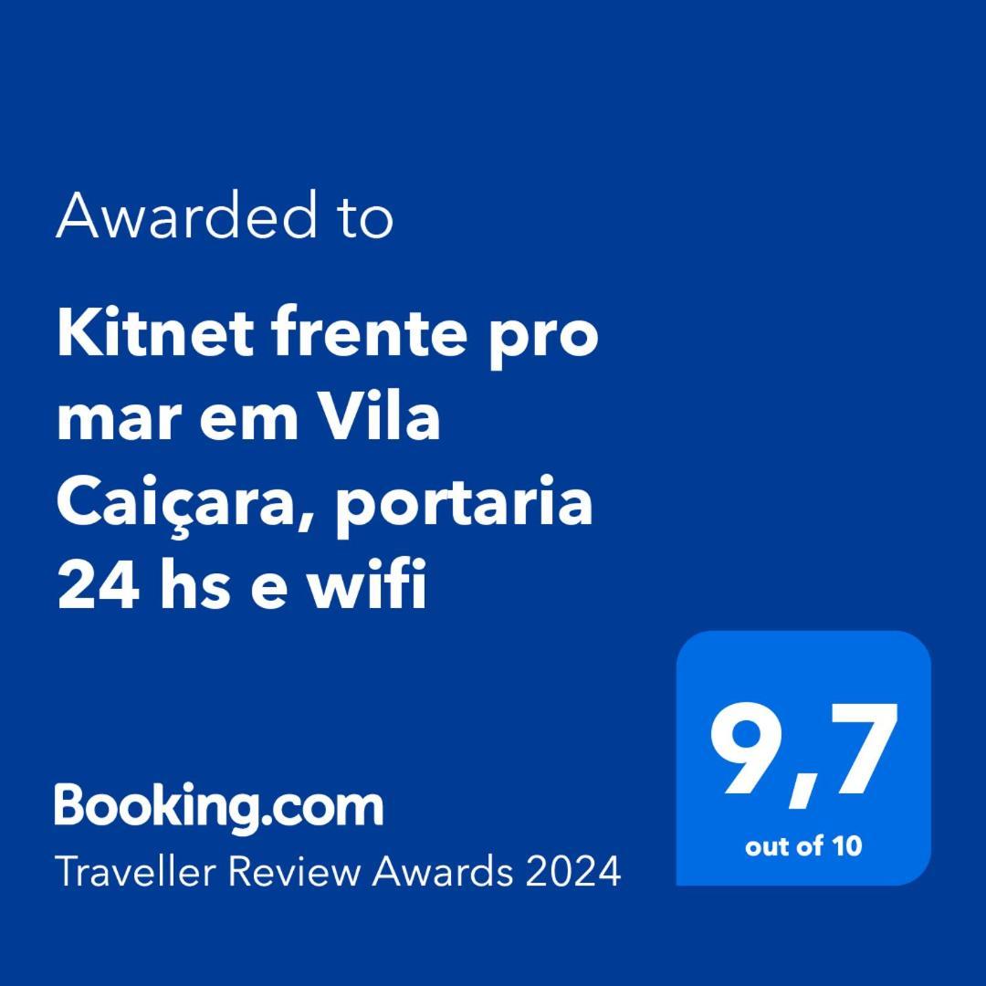 Kitnet Frente Pro Mar Em Vila Caicara, Portaria 24 Hs E Wifi برايا جراندي المظهر الخارجي الصورة