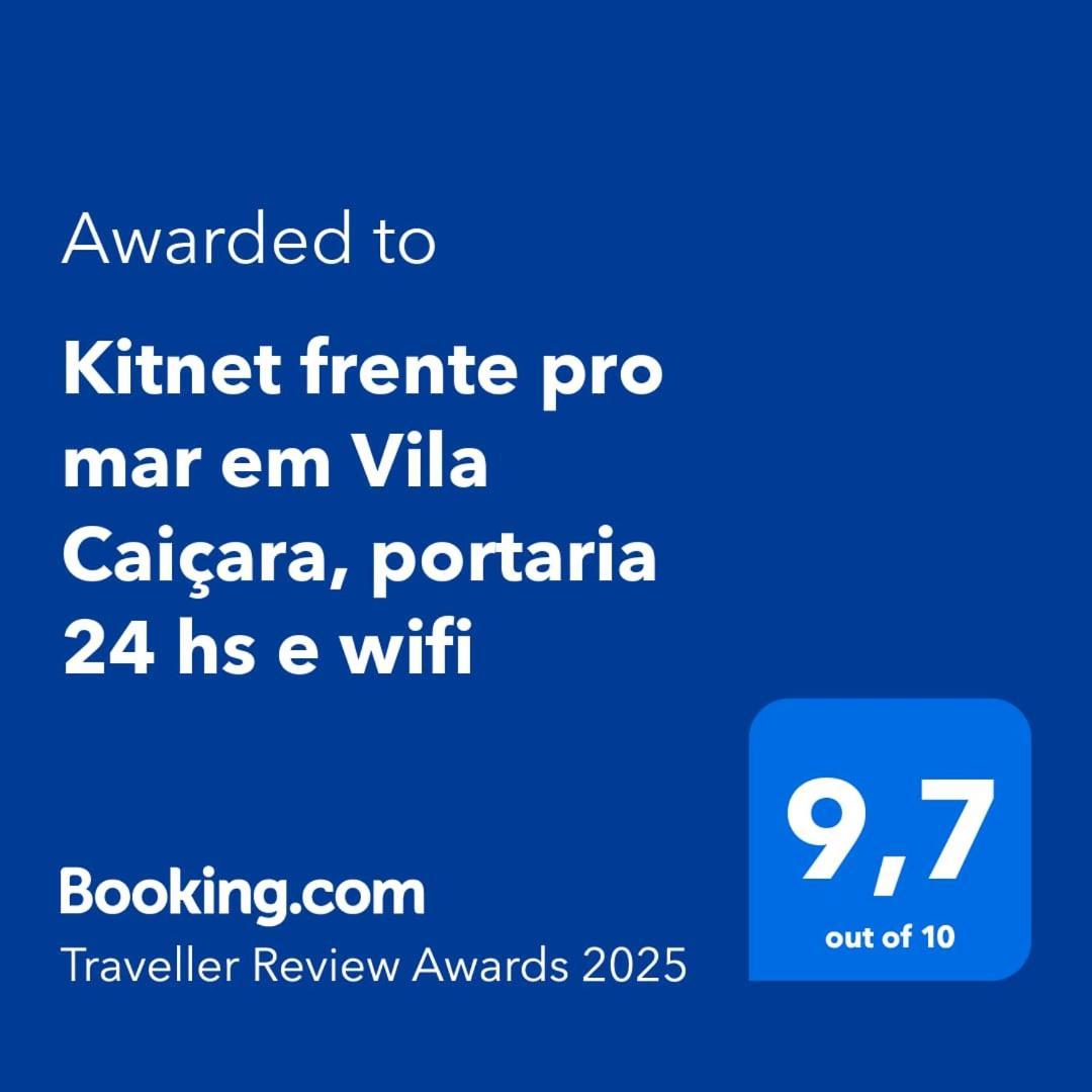 Kitnet Frente Pro Mar Em Vila Caicara, Portaria 24 Hs E Wifi برايا جراندي المظهر الخارجي الصورة